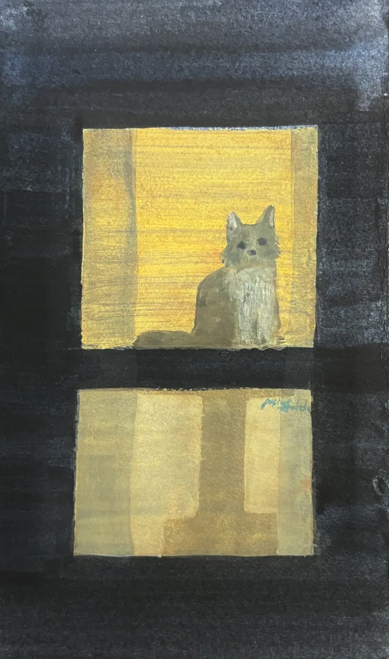 A Cat in a window. Mina Arakaki