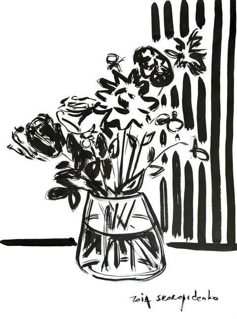 Roses and Dahlias. Zoia SKOROPADENKO