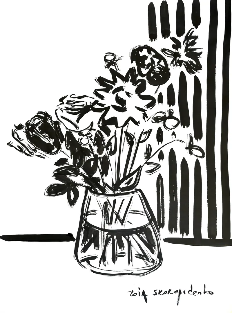 Roses and Dahlias. Zoia SKOROPADENKO