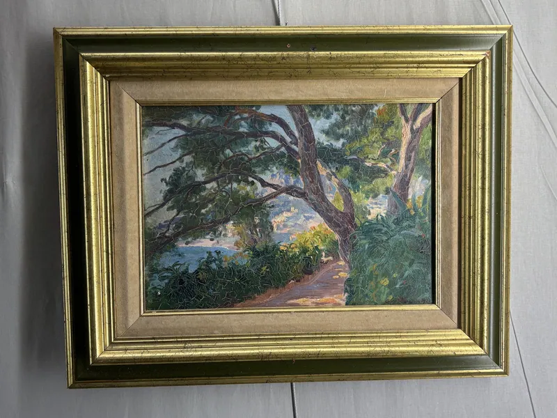 View from Monaco. Gardens of Saint Martin. By Louis Tinayre
